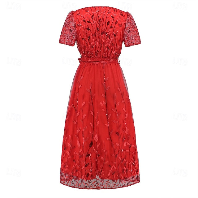 Mother Elegant V the Neck Bride A-Line Sequin of Dress FashionChic