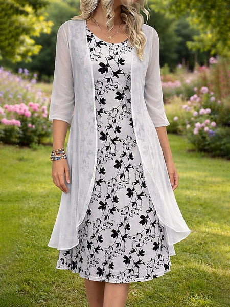 Women's Dress Set A Line Dress Vacation Casual Floral FashionChic