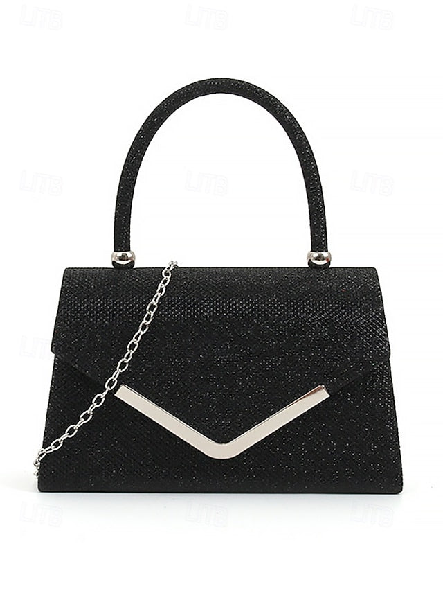 Women's Strap with Glitter Chain – Clutch Bag Evening FashionChic
