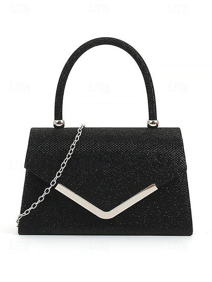 Women's Strap with Glitter Chain – Clutch Bag Evening FashionChic