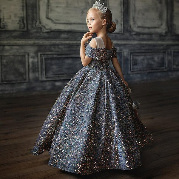 Kids Dress Flower Girl Party Color Solid Girls' FashionChic