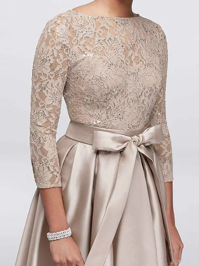 Mother Elegant Size the of Bride Plus Wedding Dress A-Line Guest FashionChic
