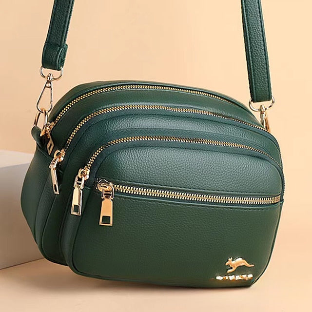 Leather Bag Dome Crossbody Shoulder PU Women's FashionChic