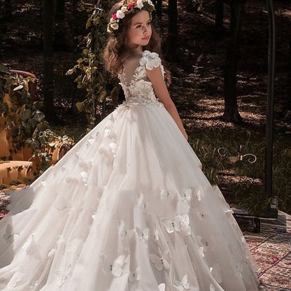 Solid Communion Kids First Girls' Flower Girl Dress FashionChic