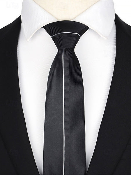 6cm Pattern - Men's Narrow Positioning Tie Stripe FashionChic