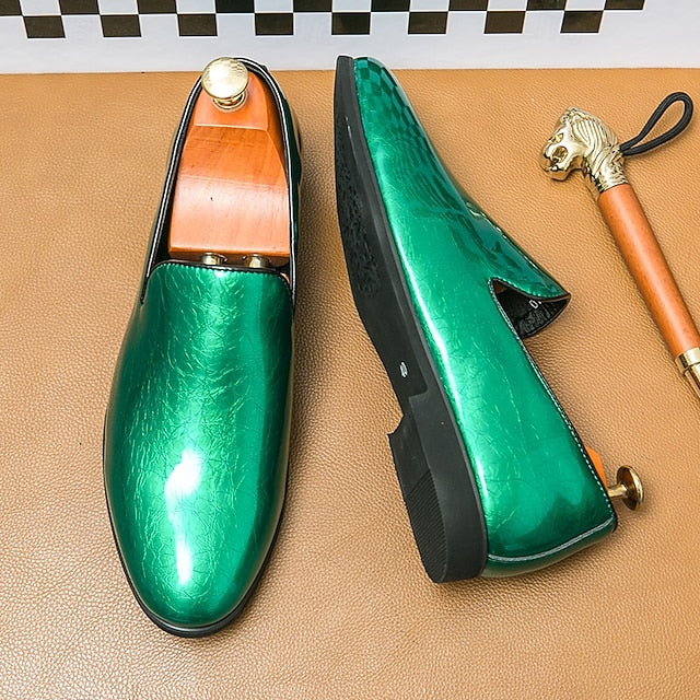 Slip-On Loafers Men's Metallic Shiny Gold – Fashionable FashionChic