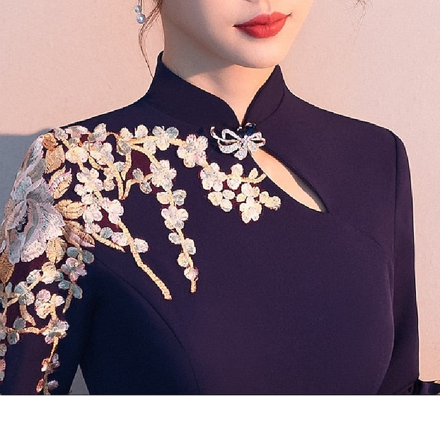the Bride High Simple Neck Mother Dress A-Line of Floor Elegant FashionChic