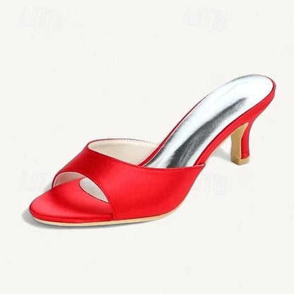 Shoes Sandals Toe Kitten Wedding Heel Women's Open FashionChic