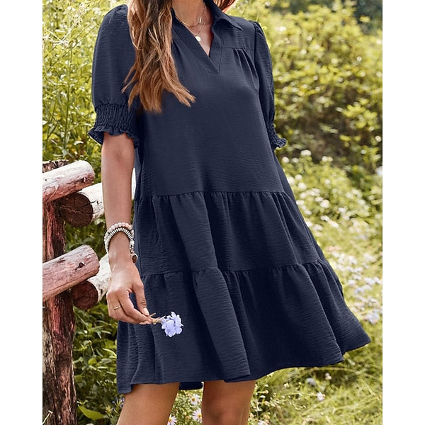 Women's Mini Dress Shirt Dress Fashion Modern Outdoor