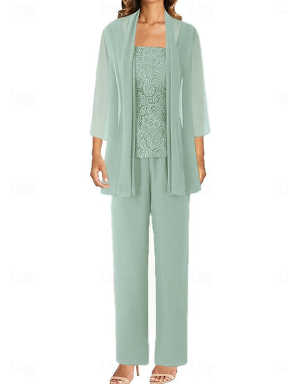 the Wedding of Elegant Simple Pantsuit Mother Bride Dress Guest FashionChic