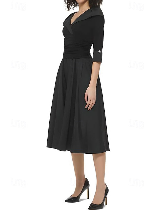 the Portrait Column Dress Mother Bride Sheath / Collar of A-Line FashionChic