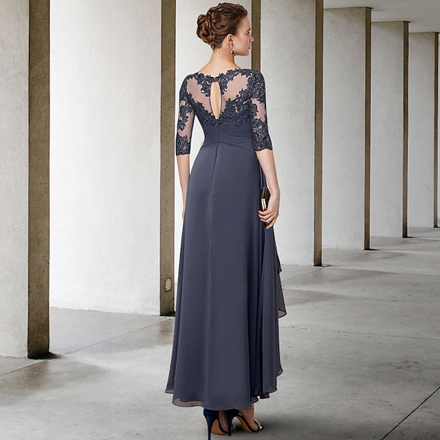 the Wedding of Plus Bride Guest Mother Size Elegant A-Line Dress FashionChic