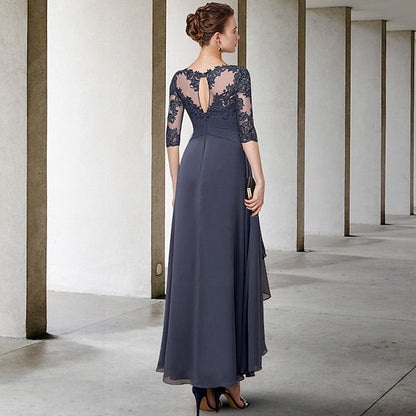 the Wedding of Plus Bride Guest Mother Size Elegant A-Line Dress FashionChic