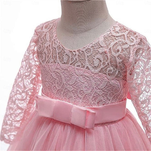 Wedding Flower Colored Girls' Girl Solid Dress Kids FashionChic