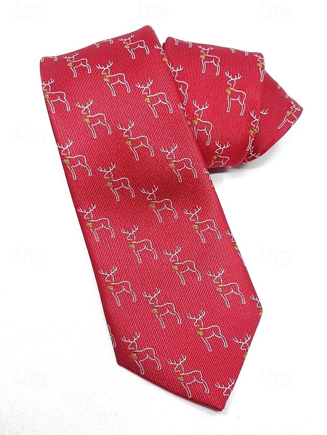 Santa Necktie with Christmas Men's FashionChic