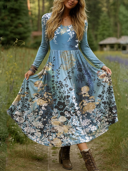 Women's Maxi Dress Fit And Flare Dress Vacation Casual Boho