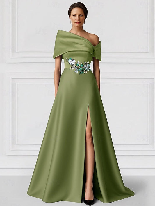 A-Line Elegant Wedding Evening Length Gown Floor Dress Formal FashionChic