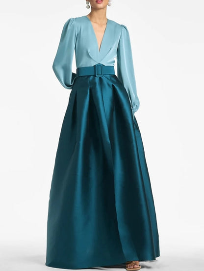 Wedding Floor High Split Gown Formal Evening A-Line Dress Guest FashionChic