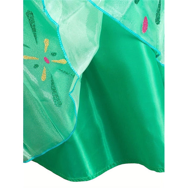 Frozen Dress Princess Girl Theme Anna Flower Fairytale Party FashionChic