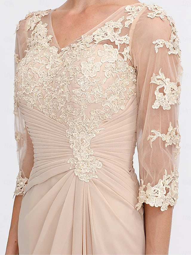 Elegant Guest Mother Dress Size Wedding Bride Plus A-Line of the FashionChic
