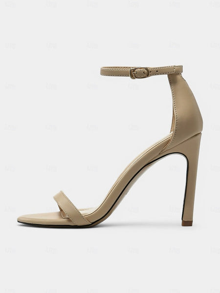 Elegant Sandals Open-Toe Strap for Black Ankle Women - Stiletto FashionChic