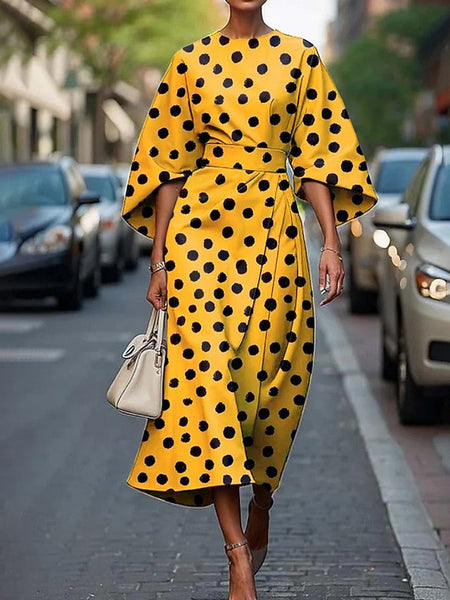Women's Midi Dress Floral Dress Print Dress Classic Modern FashionChic