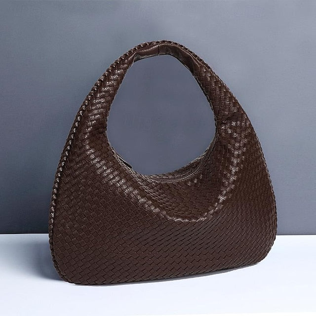 Hobo Leather Burgundy Women's Bag – Woven Faux Chic FashionChic