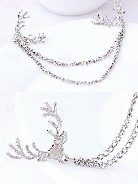 Christmas – Elegant Pins Collar Men's Alloy Reindeer FashionChic