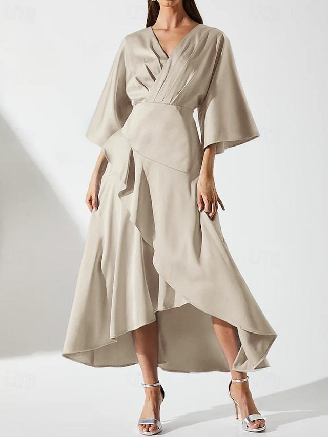 Dress Elegant Bride Luxurious the Mother of Simple SkyA-Line V FashionChic
