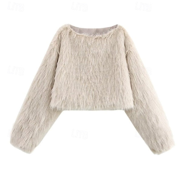 Coat Comfortable Faux Warm Furs Women's Leathers Fur FashionChic