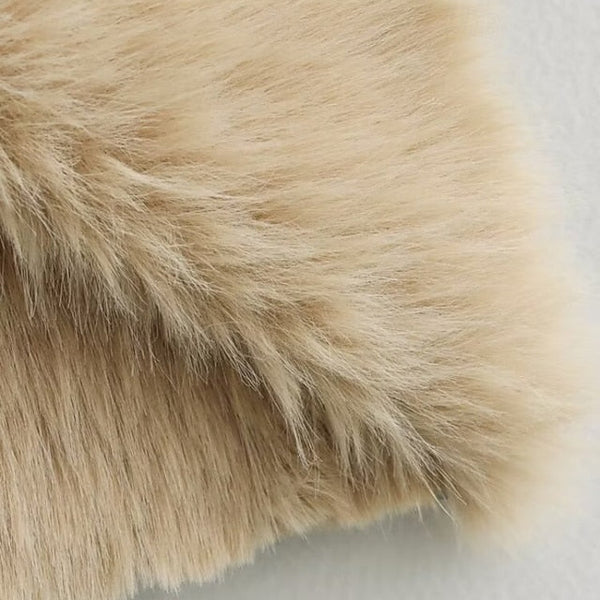 Faux Pocket Comfortable Women's Warm Buttons Coat Fur FashionChic