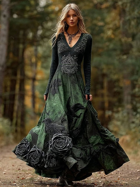 Women's Maxi Dress A Line Dress Pleated Dress Fit And Flare FashionChic