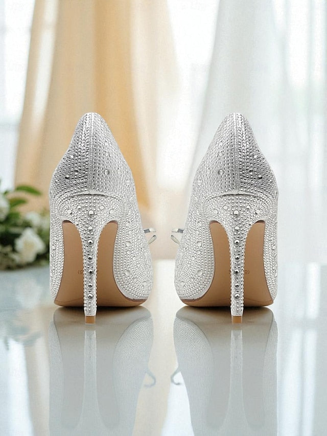 - Heel Women's Embellished Sparkly Crystal Pumps Gold High FashionChic