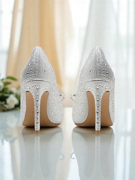 - Heel Women's Embellished Sparkly Crystal Pumps Gold High FashionChic