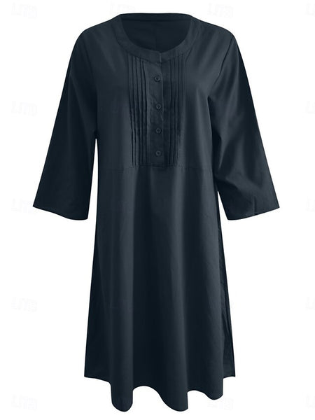 Women's Mini Dress Shift Dress Casual Daily  Cotton Linen