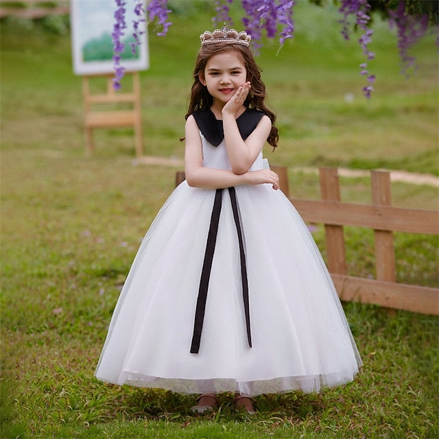 Party Girls' Sleeveless Performance Dress Kids Block Color FashionChic