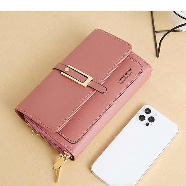PU Crossbody Phone Bag Mobile Leather Women's Wallet FashionChic