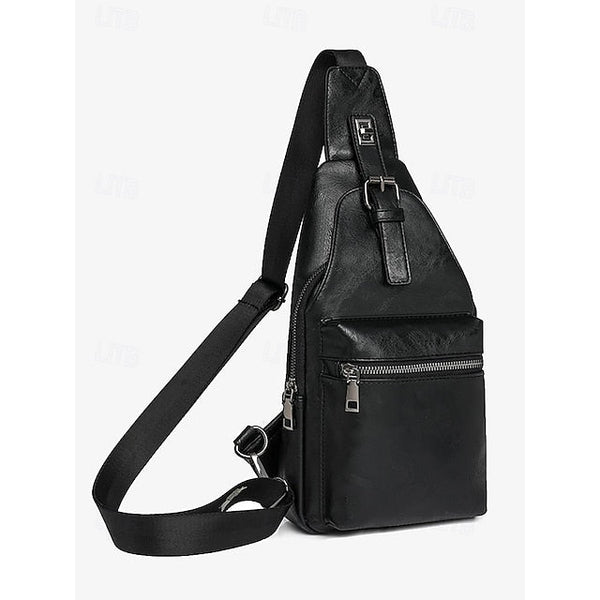 with Sling Faux Brown Bag Women's Leather Crossbody FashionChic