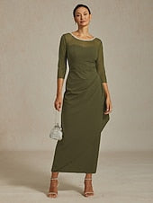 Women's Maxi Dress Sheath Dress Elegant Party Formal Solid FashionChic