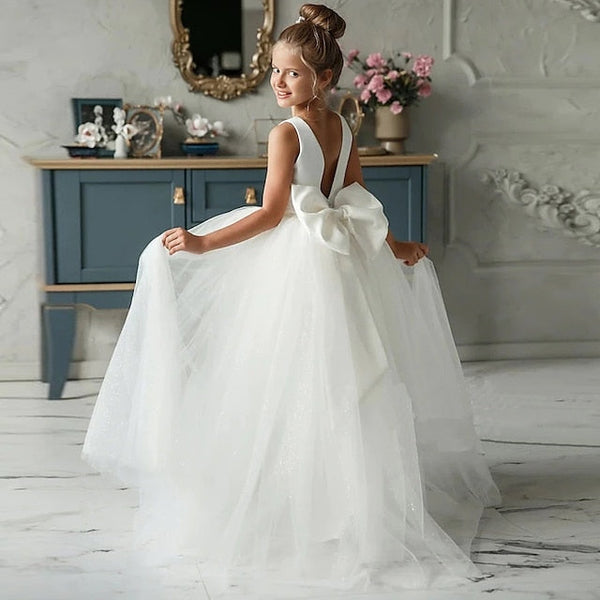 Sleeveless Performance Solid Kids Dress Girls' Colored FashionChic