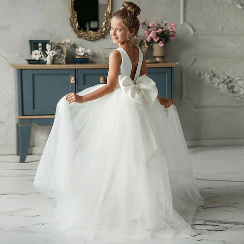 Sleeveless Performance Solid Kids Dress Girls' Colored FashionChic