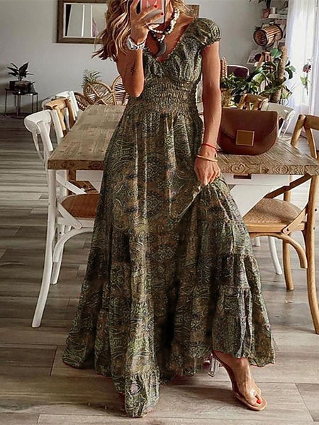 Women's Long Dress Maxi Dress Casual Dress Print Dress FashionChic