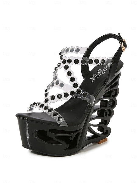 Rhinestone Silver Sandals Stiletto for – Women Dance Elegant FashionChic