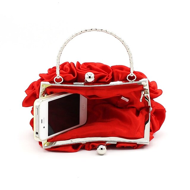 Rose Evening Bag Clutch Design Vintage Floral Elegant – Red FashionChic