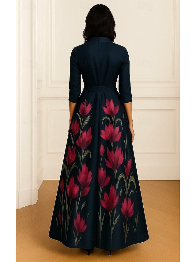 Mother the of Elegant Shirt Bride Vintage Dress A-Line Formal FashionChic