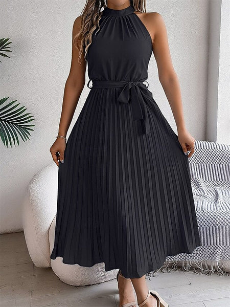 Women's Midi Dress Wrap Dress A Line Dress Pleated Dress FashionChic
