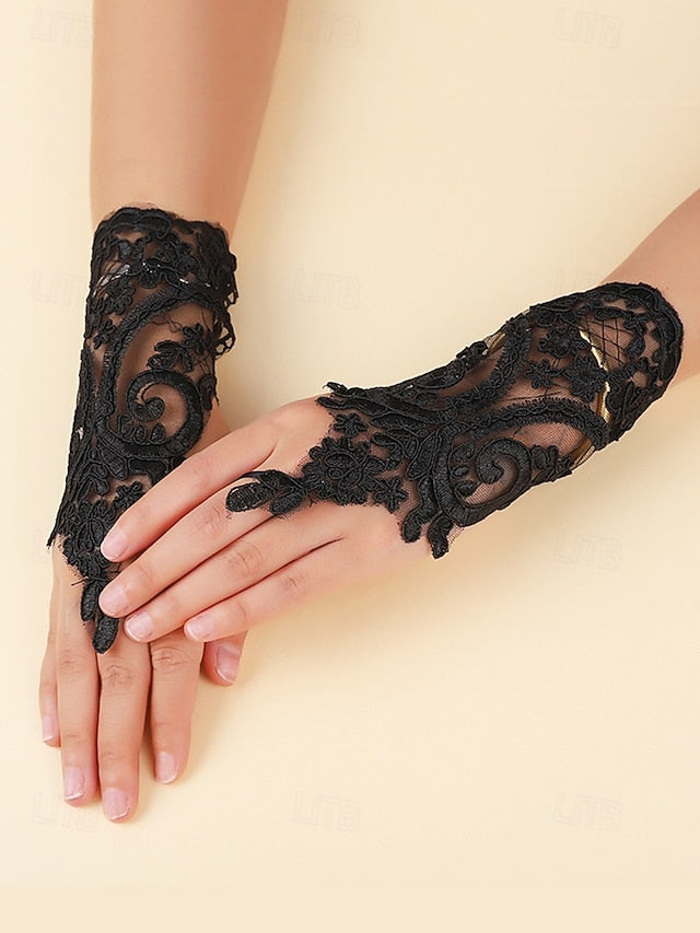 Gloves Vintage White Lace Bridal Elegant – Wedding Fingerless FashionChic