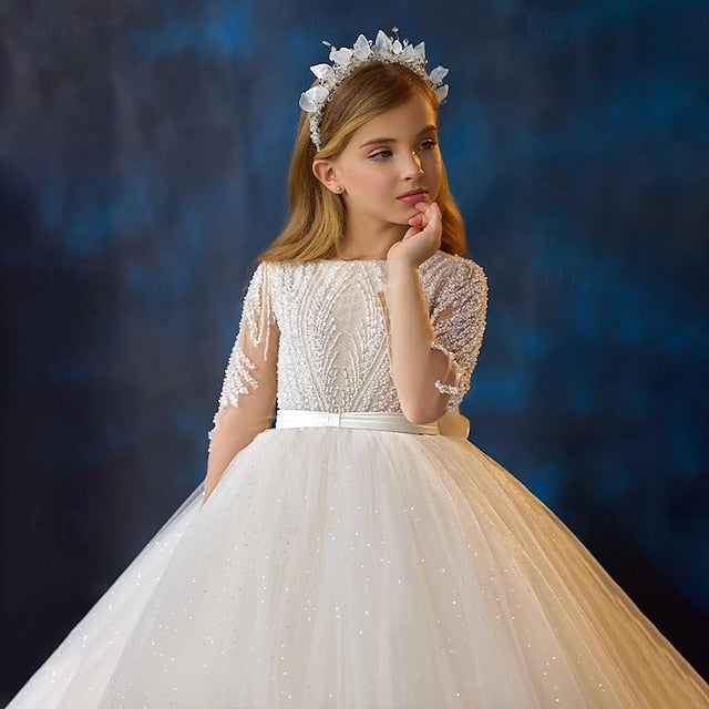 Communion Girls' Dress Flower Kids Girl First Party FashionChic