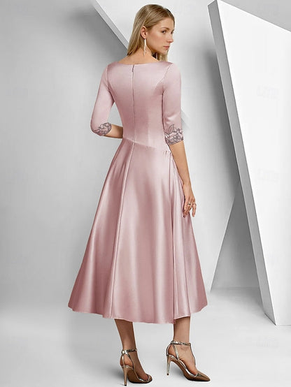 Elegant of Dress the Simple V Bride A-Line Mother Neck FashionChic