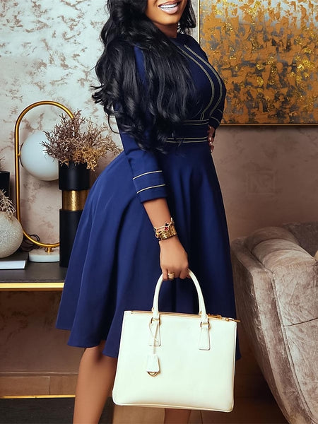 Women's Casual Dress Midi Dress Zipper Daily Date Fashion